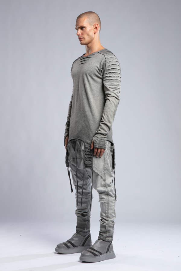 Shoulder Piping Sweatshirt