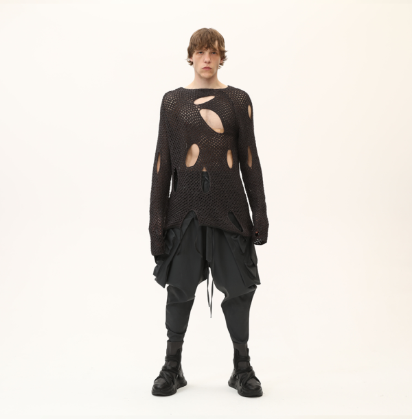 Long Knitted Sweatshirt