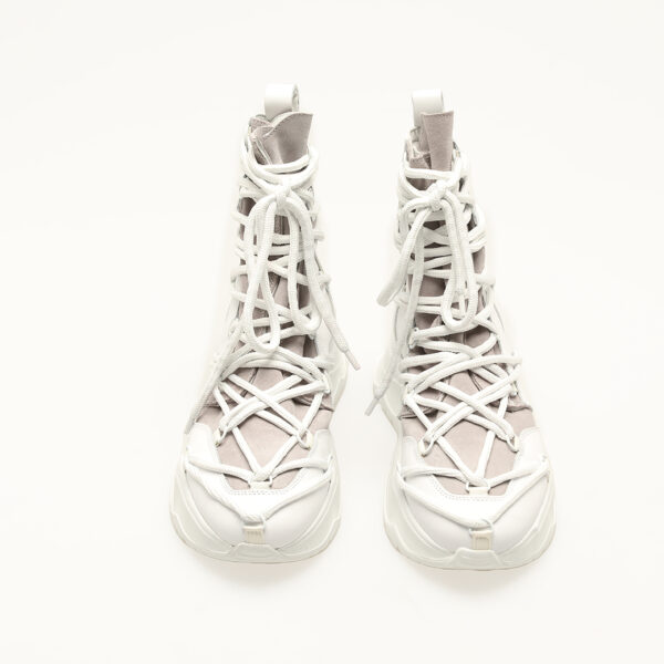 Lace-up White Shoes