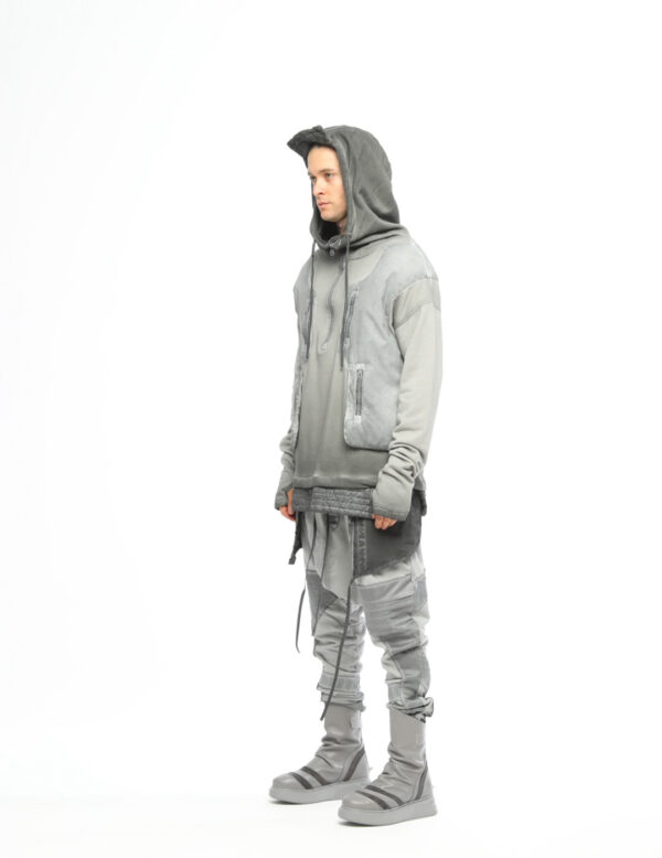 Quilted Sweatshirt With Zipper Front
