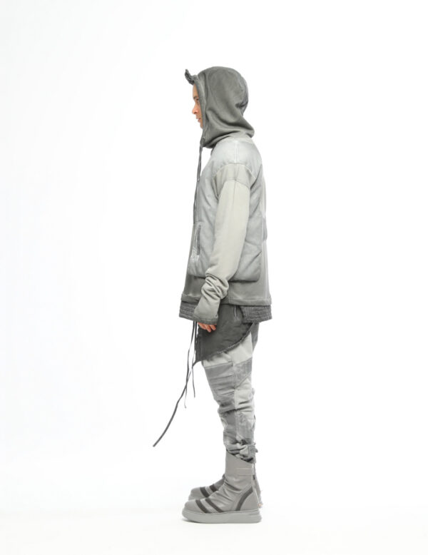 Quilted Sweatshirt With Zipper Front