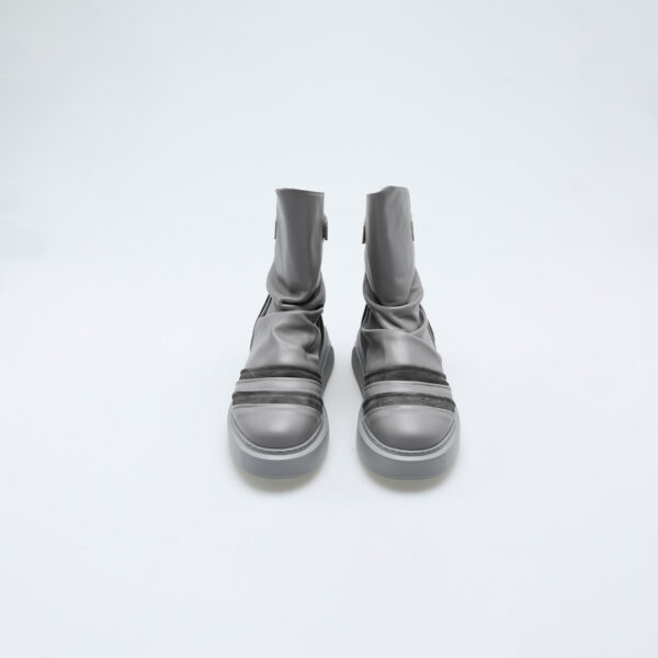 Leather Grey Shoes
