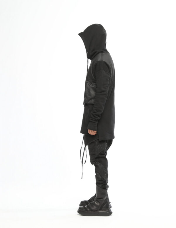 Quilted Front Short Men's Sweatshirt