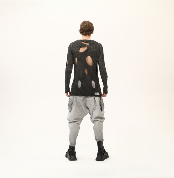 Long Knitted Sweatshirt