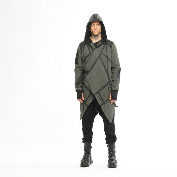 Men's Cardigan With Two Side Zippers