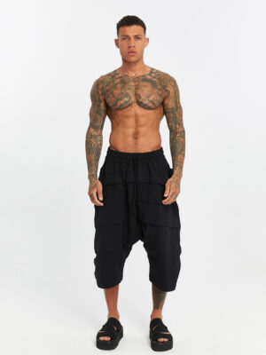 Ribbed Back and Front Men's Capri