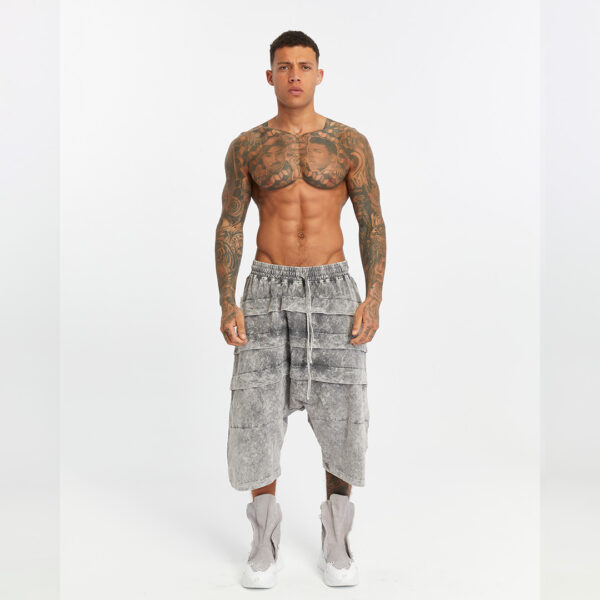 Ribbed Back and Front Men's Capri