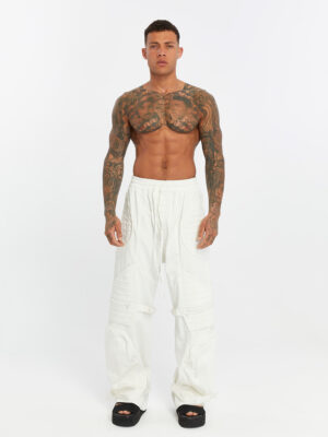 Garnished Wide Leg Men's Trousers