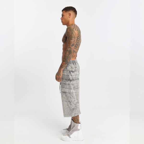 Ribbed Back and Front Men's Capri