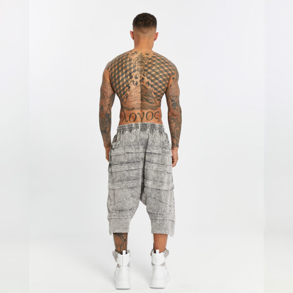 Ribbed Back and Front Men's Capri
