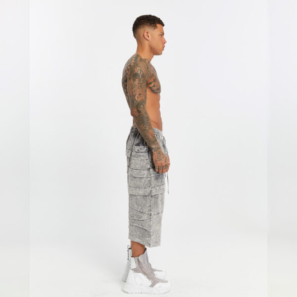 Ribbed Back and Front Men's Capri