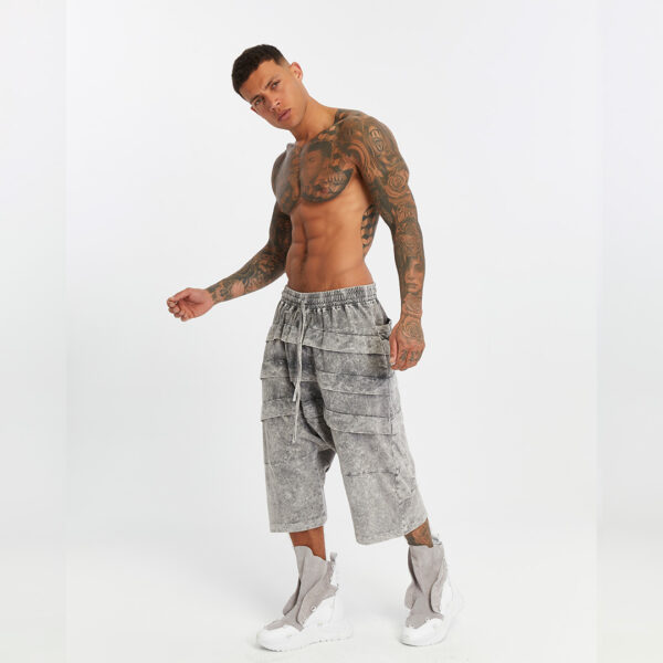 Ribbed Back and Front Men's Capri