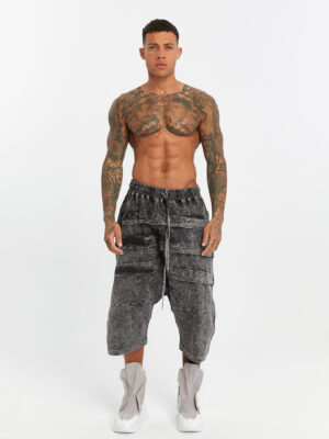 Ribbed Back and Front Men's Capri