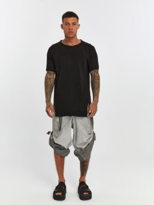 Dirty Stitched Side Slits Men's T-shirt