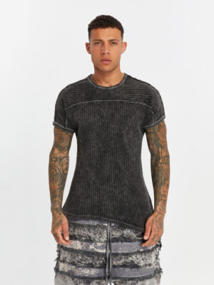 Dirty Stitched Side Slit Men's T-shirt