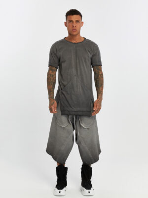 Dirty Stitched Side Slits Men's T-shirt