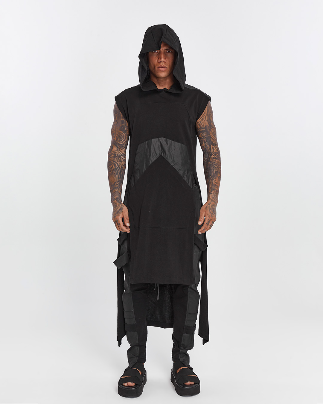 Long Hooded Men's T-shirt