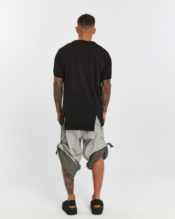 Dirty Stitched Side Slits Men's T-shirt
