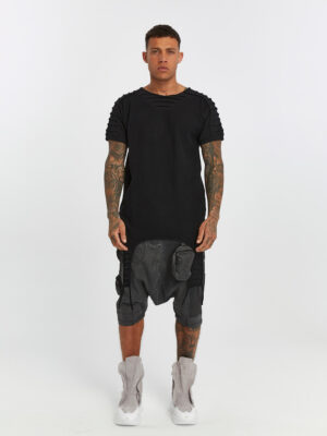 Ribbed Shoulder Men's T-shirt