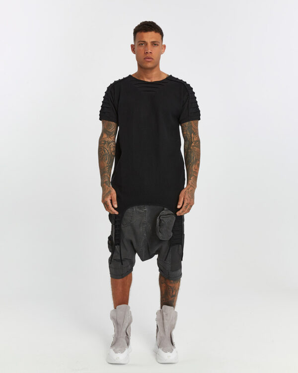 Ribbed Shoulder Men's T-shirt