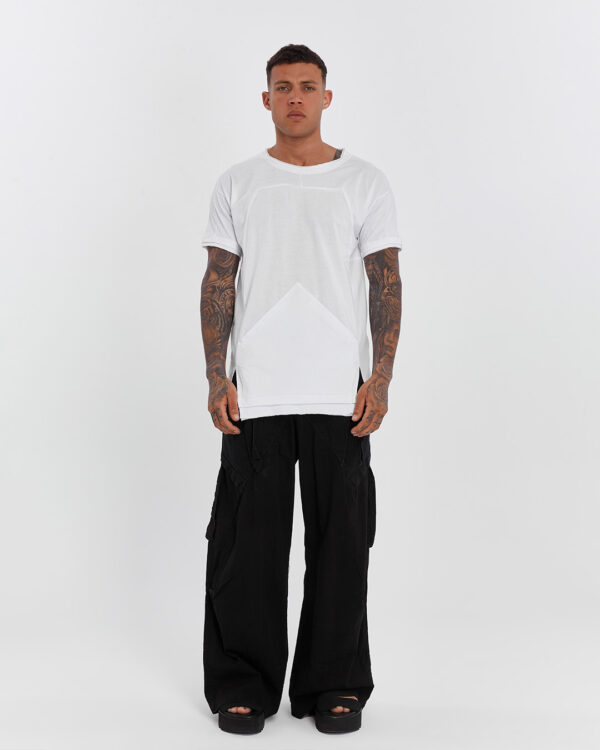 Dirty Stitched Side Slits Men's T-shirt