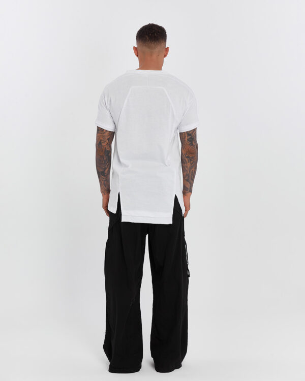 Dirty Stitched Side Slits Men's T-shirt