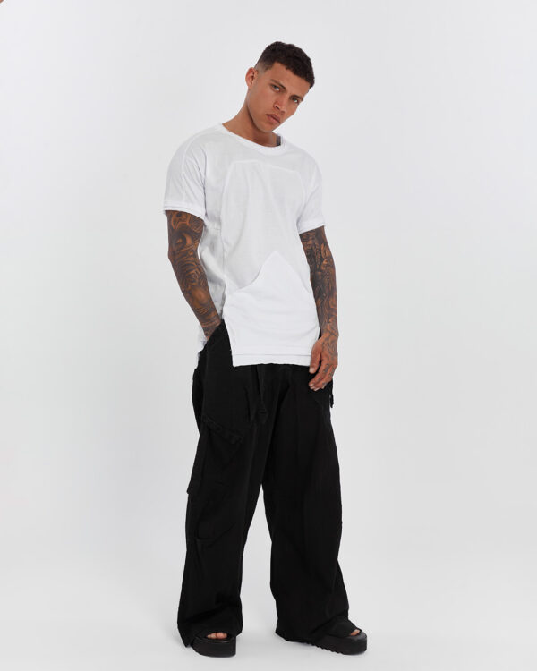 Dirty Stitched Side Slits Men's T-shirt