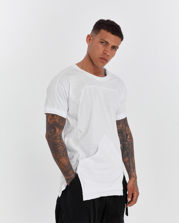 Dirty Stitched Side Slits Men's T-shirt