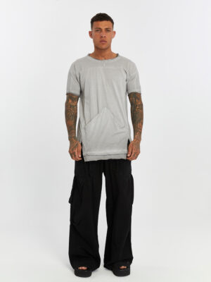 Dirty Stitched Side Slits Men's T-shirt