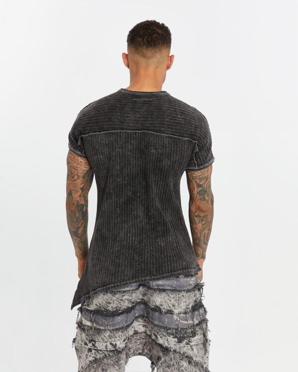 Dirty Stitched Side Slit Men's T-shirt