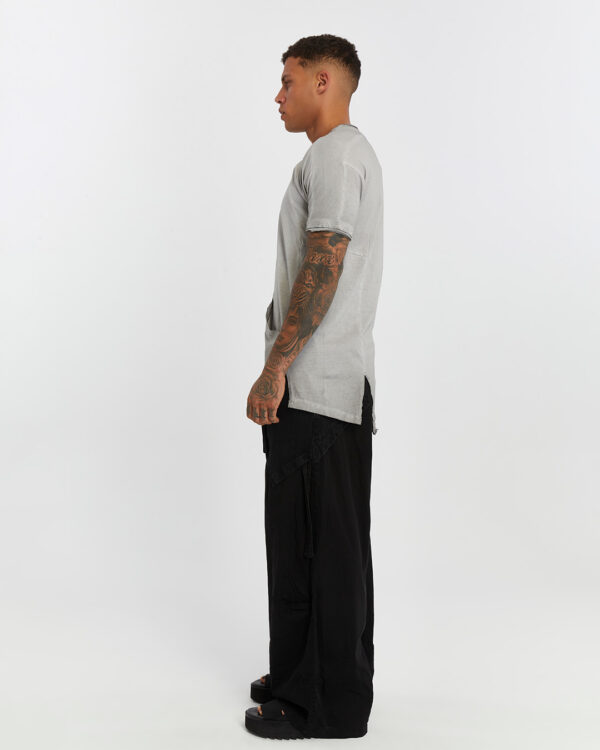 Dirty Stitched Side Slits Men's T-shirt