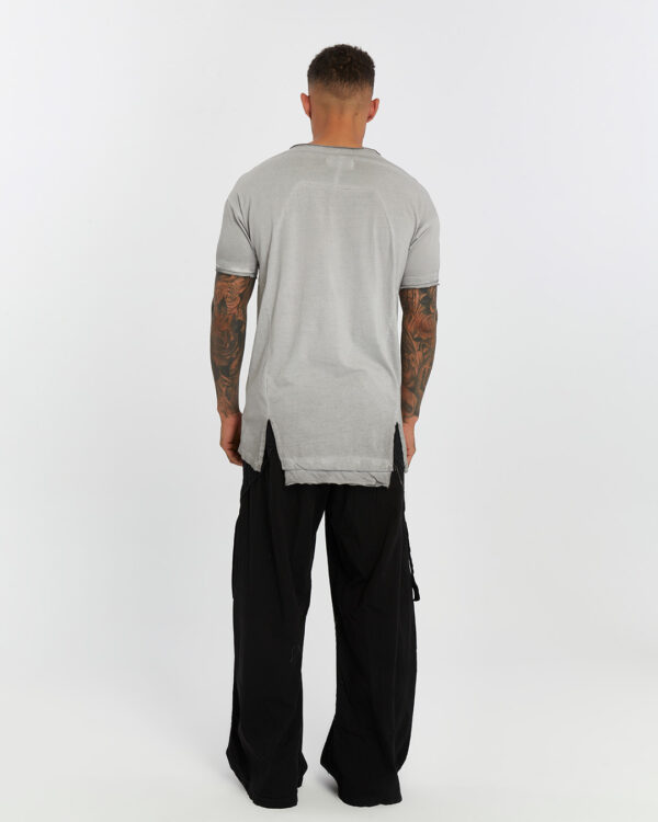 Dirty Stitched Side Slits Men's T-shirt