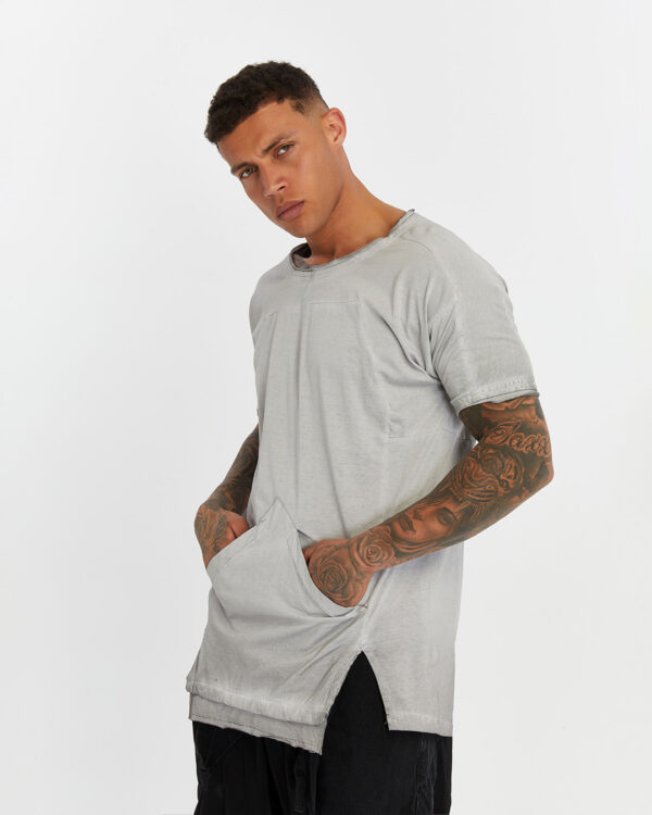 Dirty Stitched Side Slits Men's T-shirt