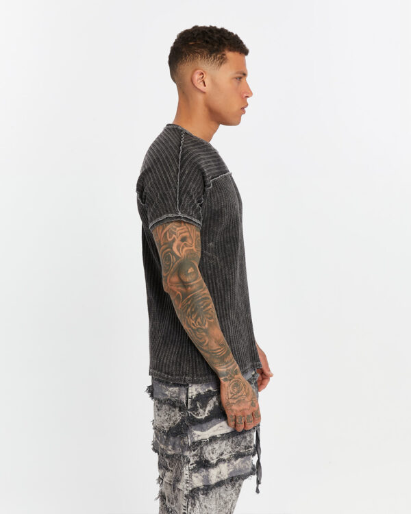 Dirty Stitched Side Slit Men's T-shirt