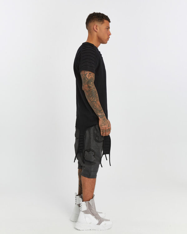 Ribbed Shoulder Men's T-shirt