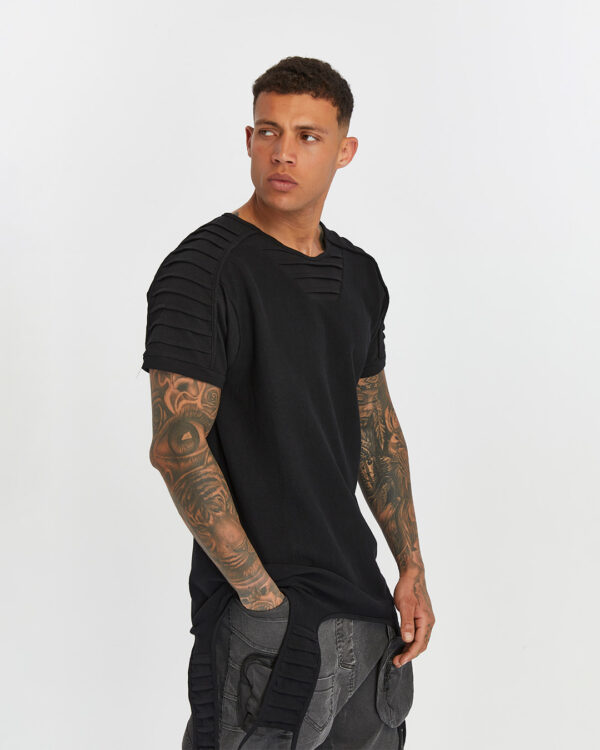 Ribbed Shoulder Men's T-shirt