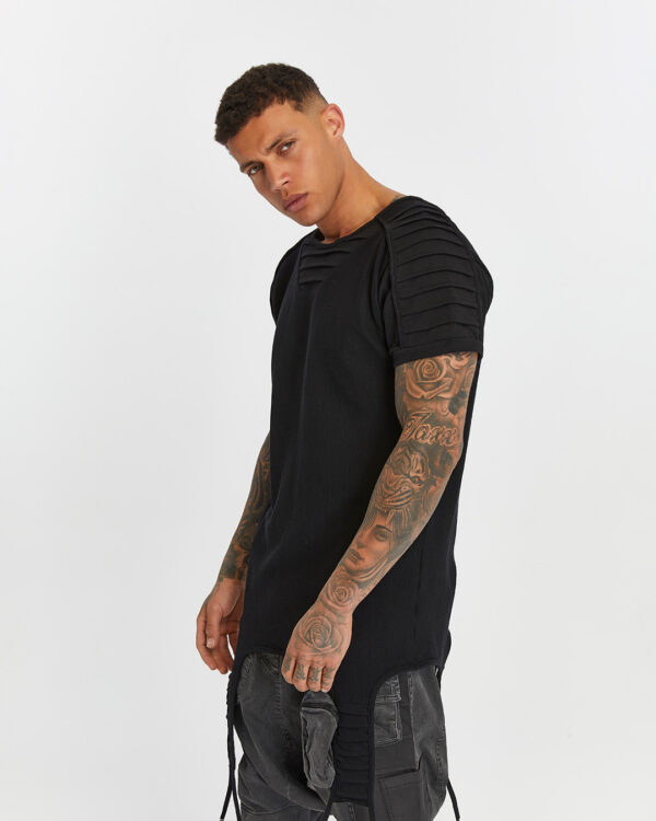 Ribbed Shoulder Men's T-shirt
