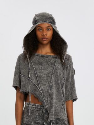 Ribbed Asymmetrical Women's T-Shirt