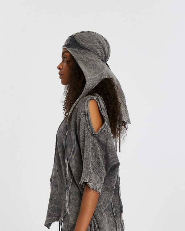 Ribbed Asymmetrical Women's T-Shirt