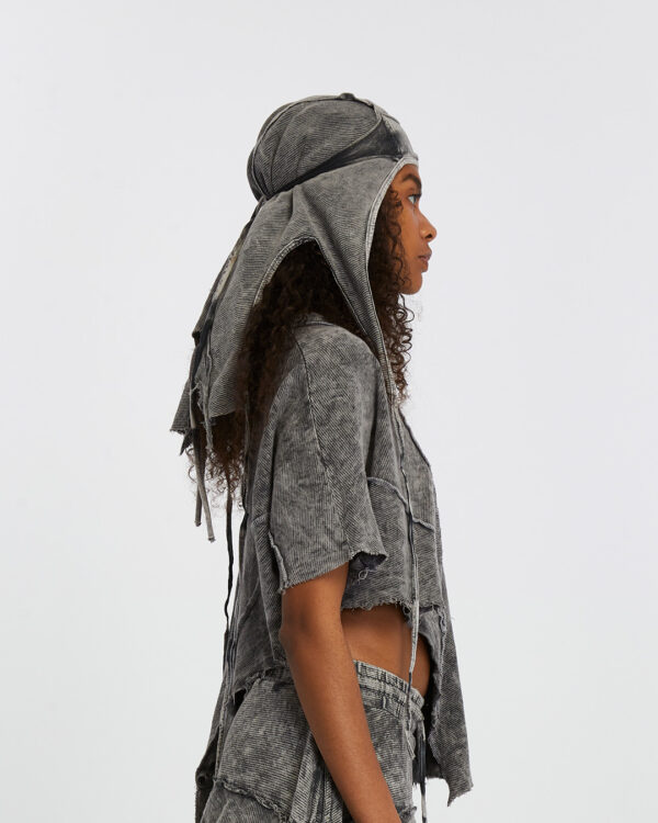 Ribbed Asymmetrical Women's T-Shirt