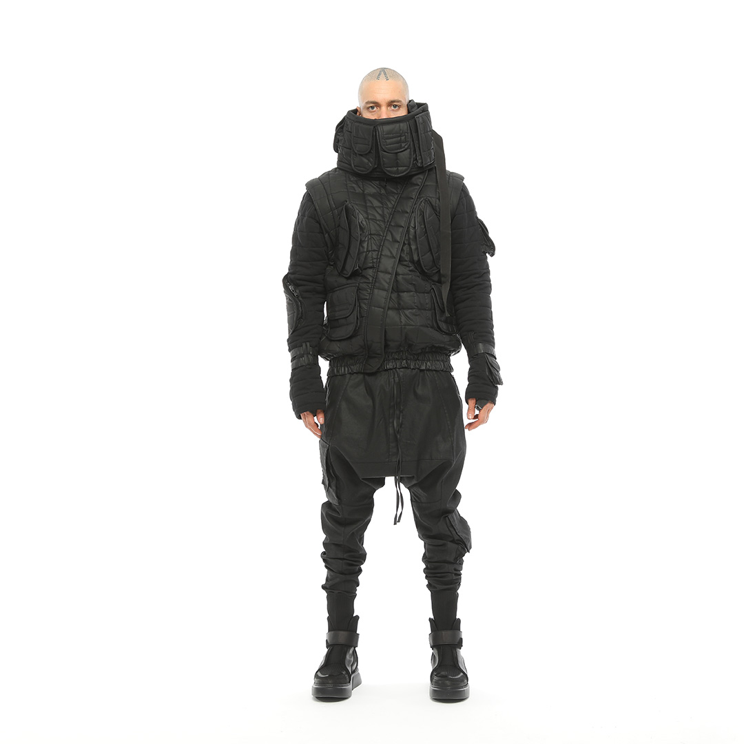 Multi Pocket Men Short Coat
